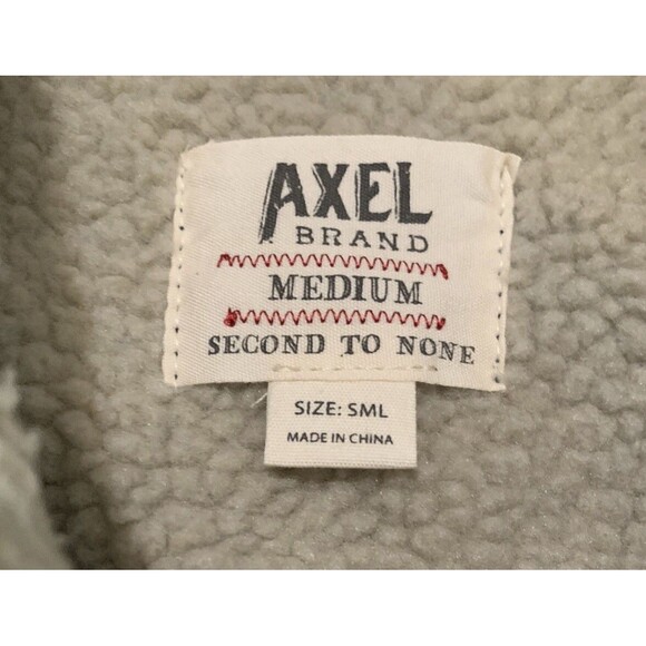 Axel Rooney Sherpa Collar Premium Trucker Navy Blue Denim Jacket Men’s Medium - Picture 2 of 8